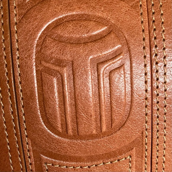 Tuscan’s Collection Genuine Leather Tan Brown Hobo Golden Hardware  Shoulder Bag - Picture 4 of 15